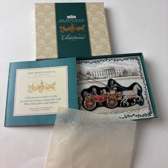 Other - 2001 White House Historical Assoc. "Presidential Carriage" Christmas Ornament